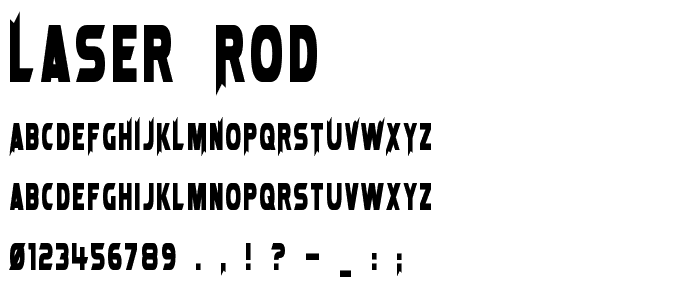 Laser Rod font